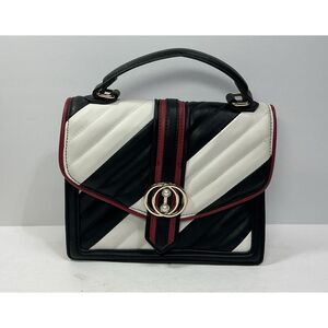 Aldo Womens HandBag Purse Retro Modern Black‎ White Red Pocketbook